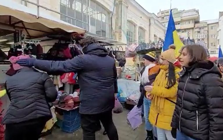 Vizita liderului AUR are și reacții contra (VIDEO)