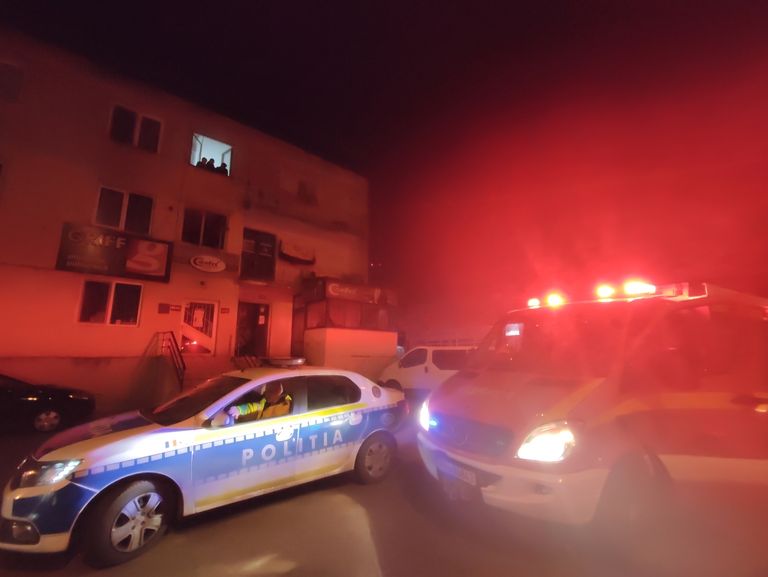 Panică într-un bloc din centrul oraşului (video)