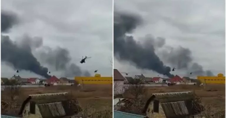 Atac aerian asupra aeroportului din Kiev