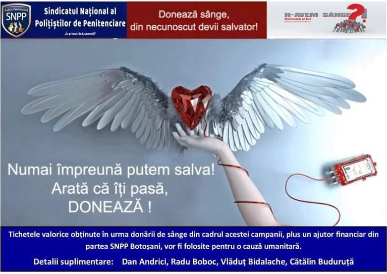 Solidari în salvarea de vieți. Campanie uriașă de donare de sânge inițiată de o tânără din Botoșani