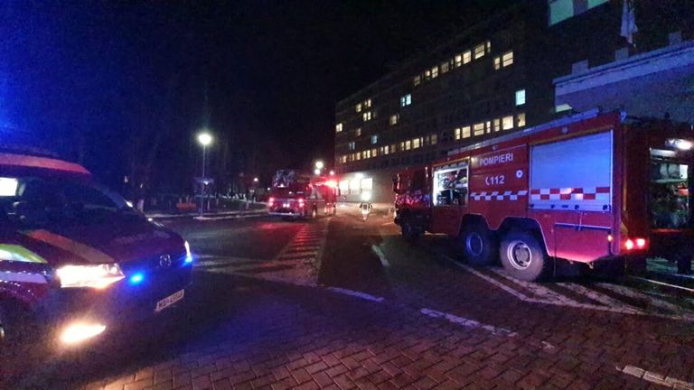 Incendiu la spitalul din Suceava (video)