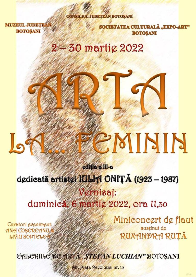 Expoziție dedicată femeii la Galeriile de Artă Ștefan Luchian