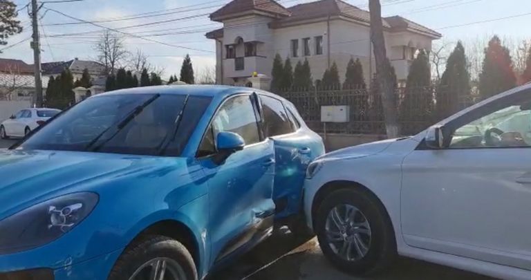 Ucraineancă rănită într-un accident rutier (video)