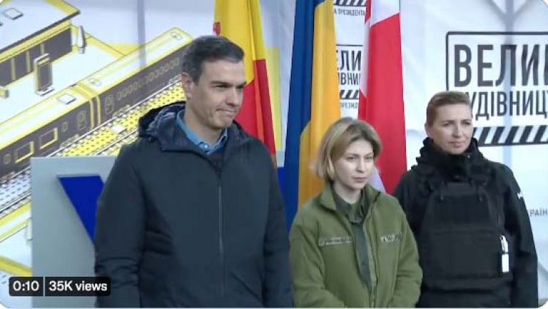Premierii Spaniei și Danemarcei se află în vizită la Kiev