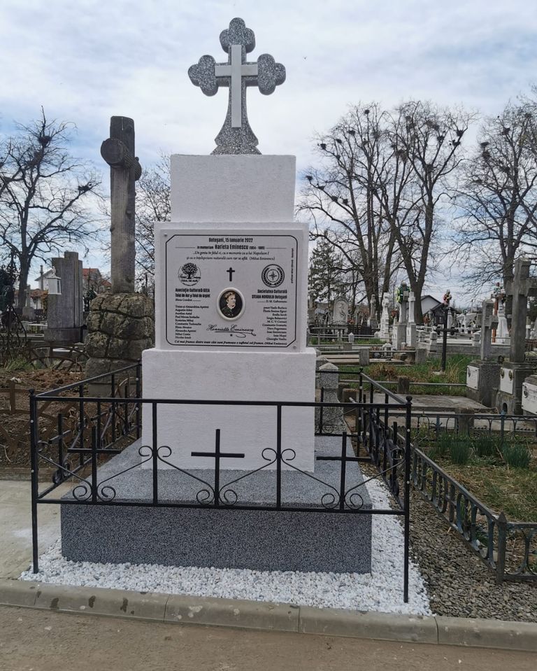 Monumentul dedicat Harietei Eminescu a fost finalizat