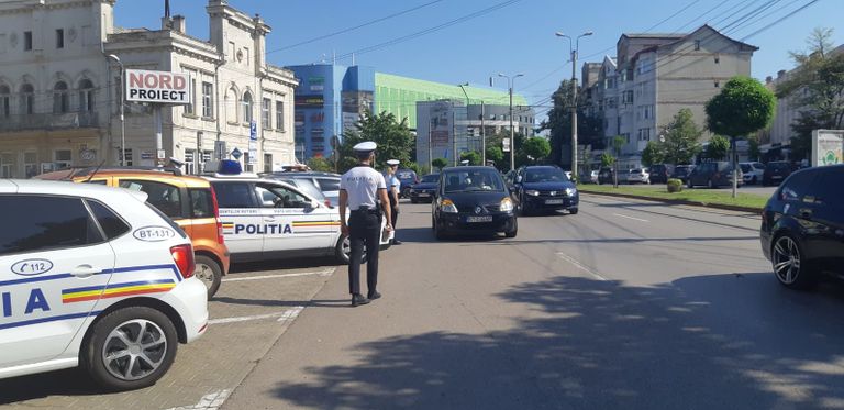 Filtre în trafic organizate de polițiști în zona centrală a municipiului