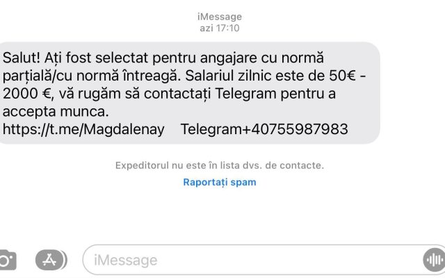 Poliția Română avertizează cu privire la o nouă tentativă de fraudă prin SMS