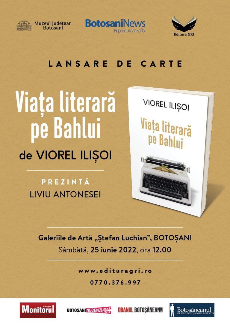 Ziaristul Viorel Ilișoi lansează o nouă carte la Botoșani