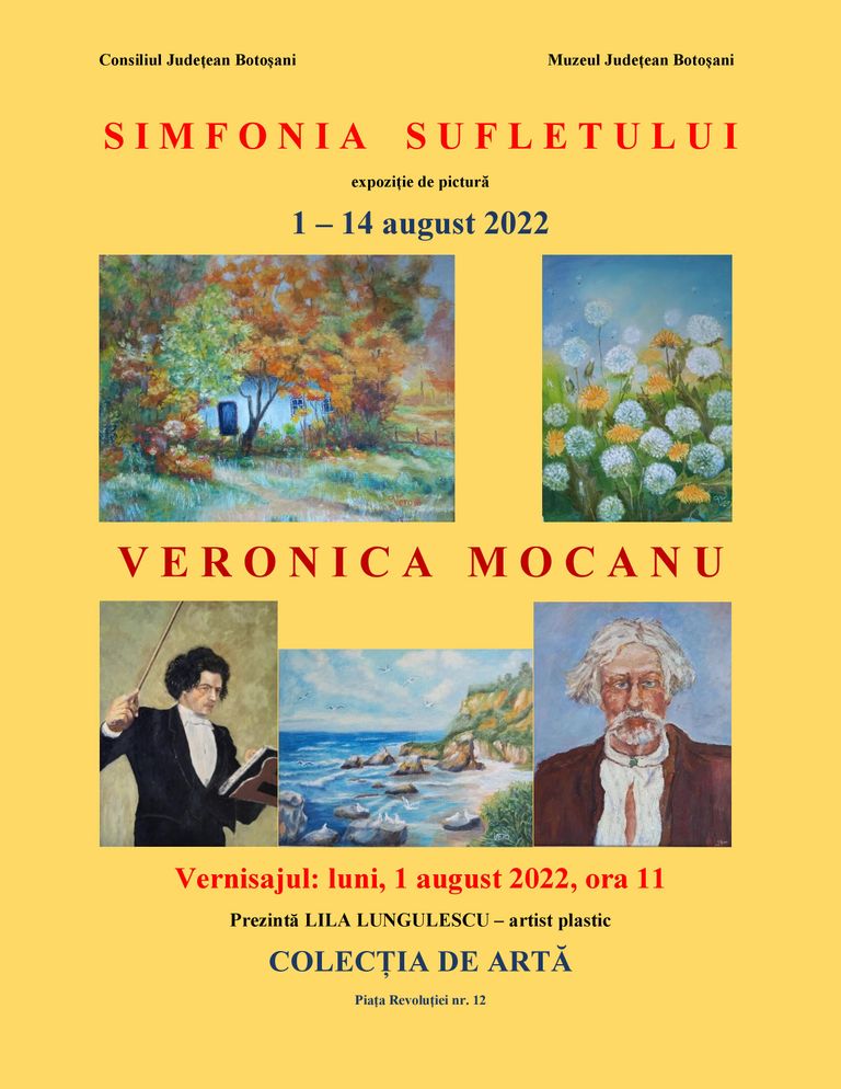 Expoziție de artă personală cu lucrările Veronicăi Mocanu