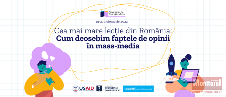 CJI și UNICEF invită toți profesorii și elevii să participe la cea mai mare lecție de educație media din România