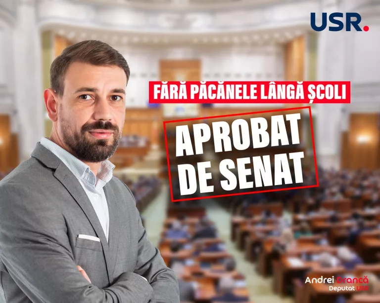 Comunicat de presă – USR Botoşani – Legea al cărui inițiator este și deputatul USR de Botoșani a fost aprobată de Senat: fără ”păcănele” lângă copiii noștri