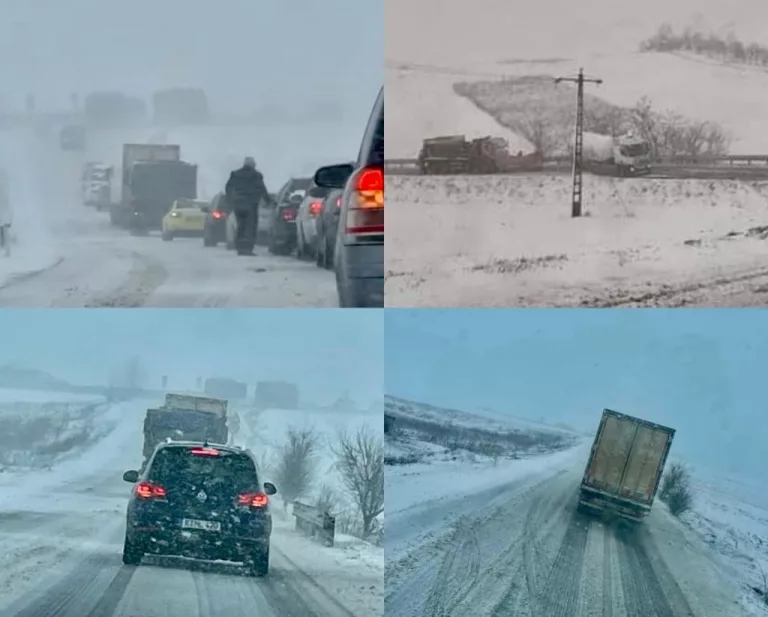 Zăpada dă bătăi de cap șoferilor botoșăneni (video)