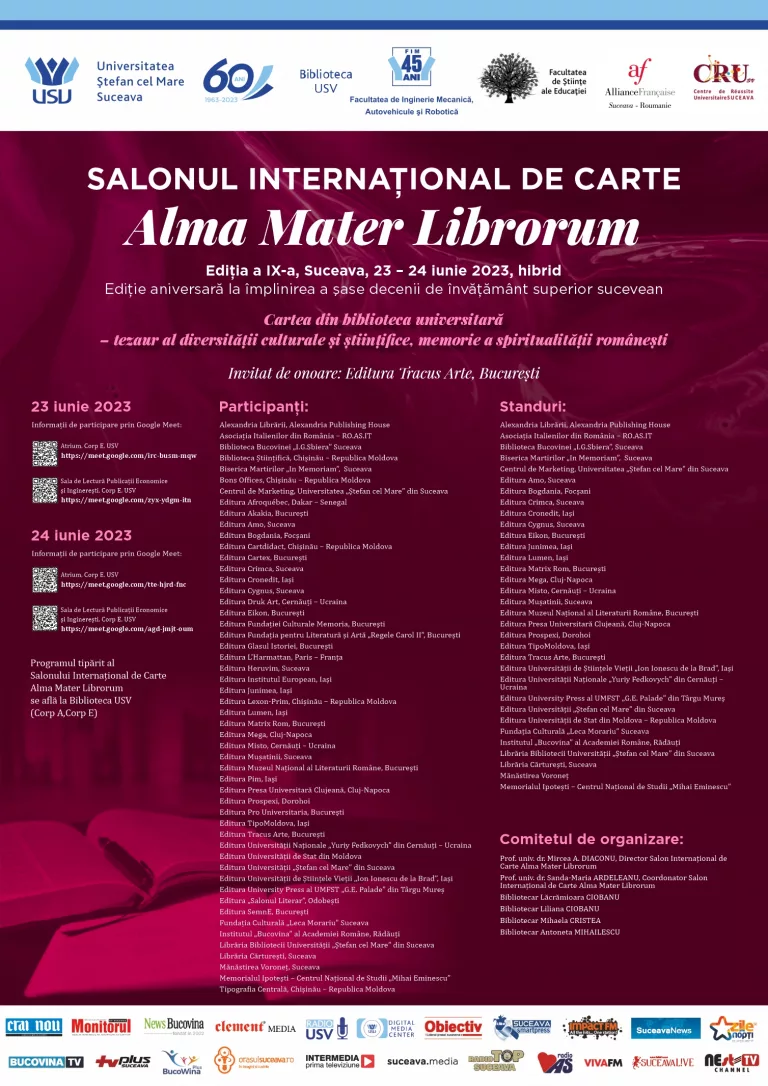 Memorialul Ipotești va participa la Salonul de Carte Alam Mater Librorum