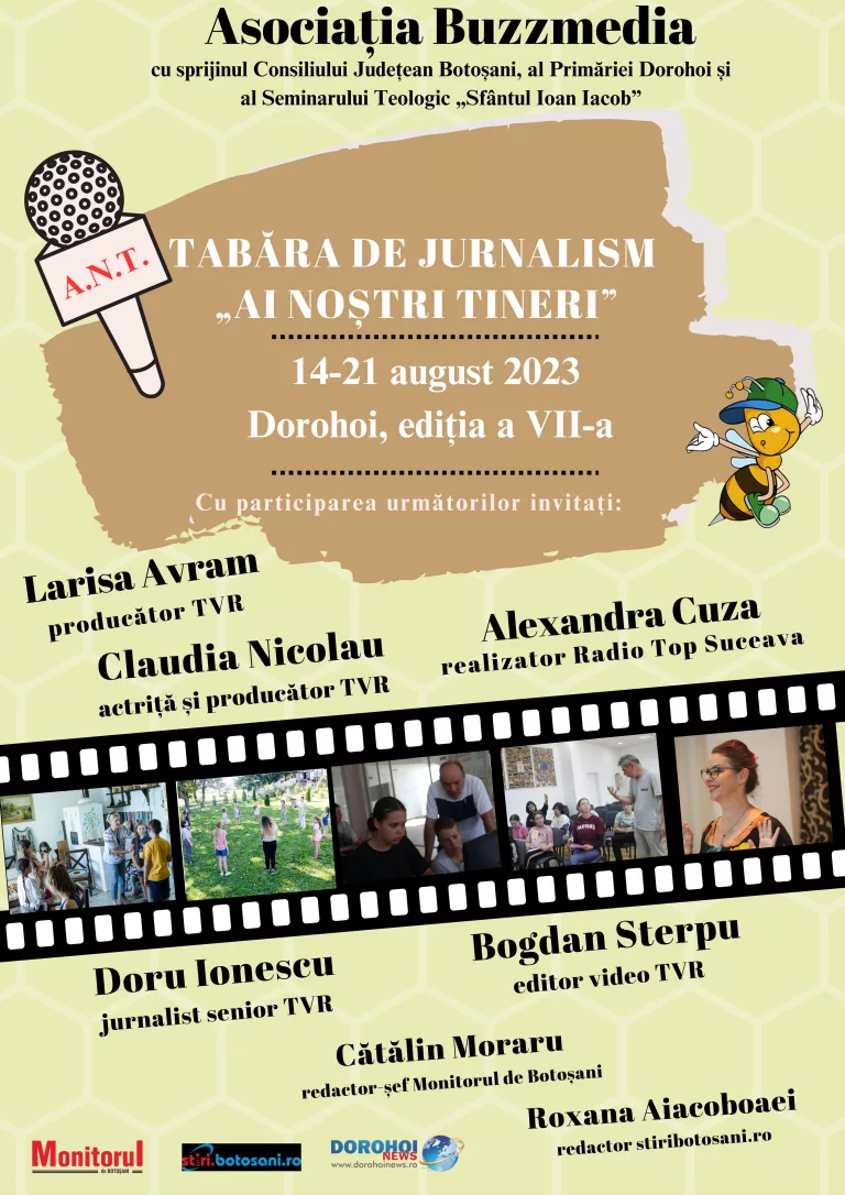 O nouă ediție a taberei de jurnalism „Ai noștri tineri”, organizată la Dorohoi