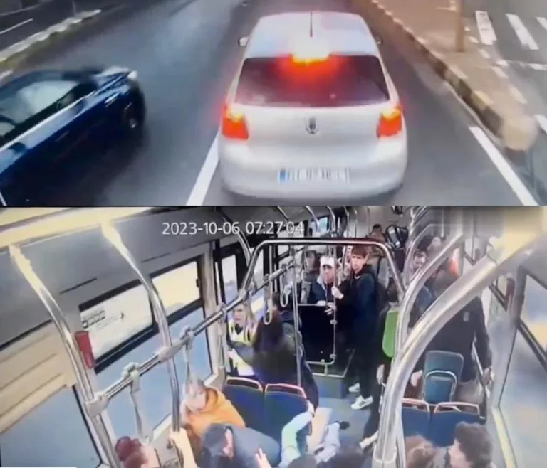 Pasagerii unui autobuz puși în pericol de un șofer inconștient (video)