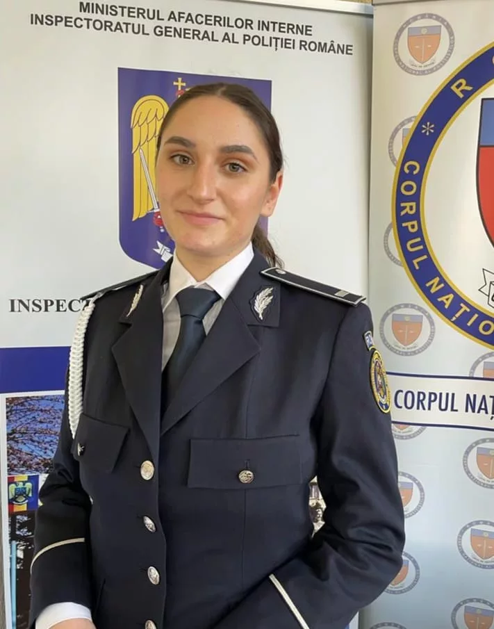 Absolventă de excepție a Școlii de Poliție, în structurile IPJ Botoșani