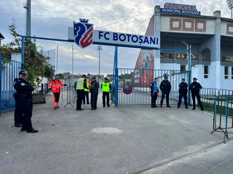 Măsuri de ordine publică la meciul de fotbal dintre F.C. Botoșani și F.C. Voluntari