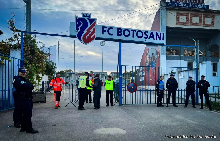 Măsuri de ordine publică la meciul de fotbal dintre F.C. Botoșani și Rapid București