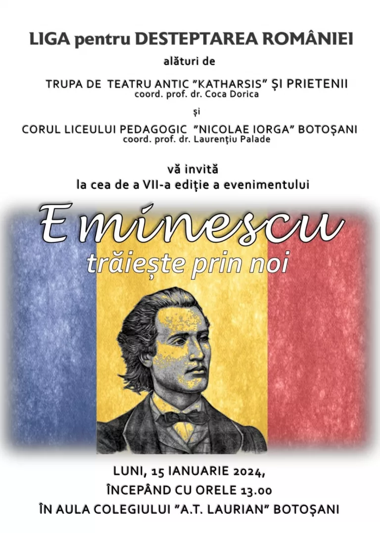Spectacol omagial dedicat poetului Mihai Eminescu