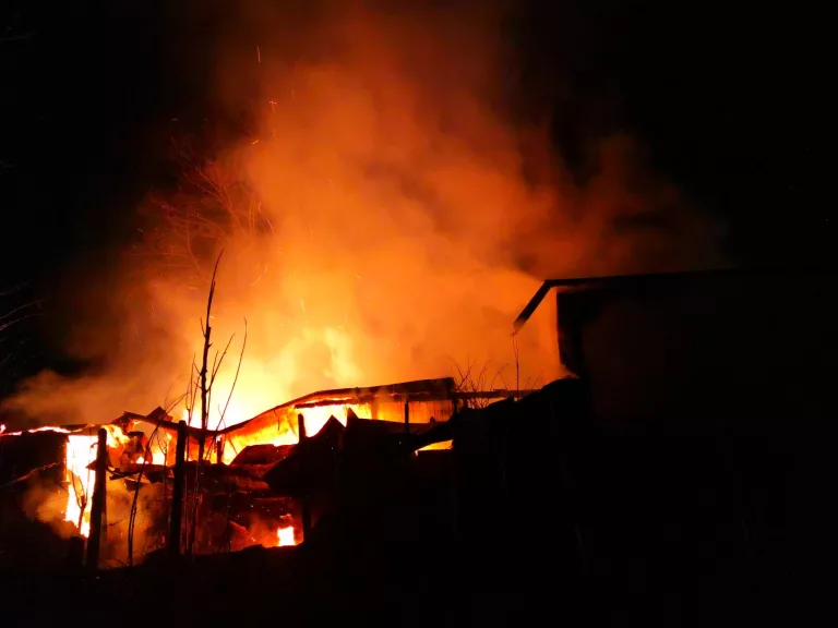 Incendiu uriaș în bezna nopții. O femeie a suferit un atac de panică