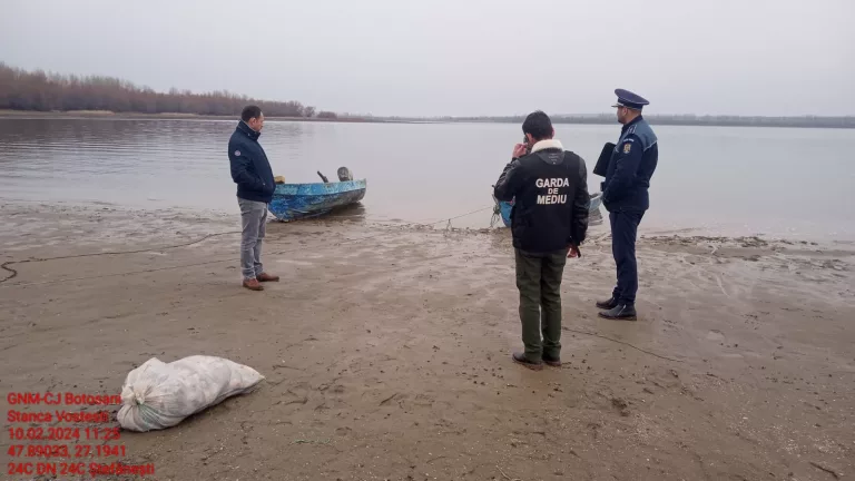 Control de amploare pe lacul de acumulare Stânca-Costești ! Cine a avut curajul să intre între pescari