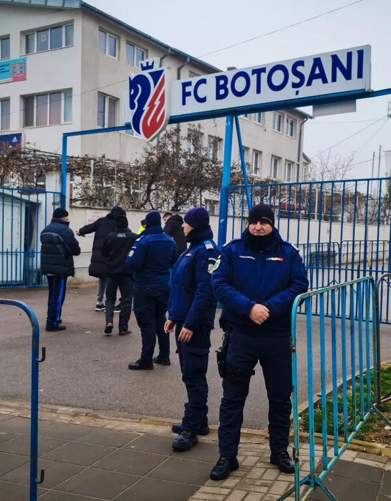 Măsuri de ordine publică la meciul de fotbal dintre F.C. Botoșani și Universitatea Craiova