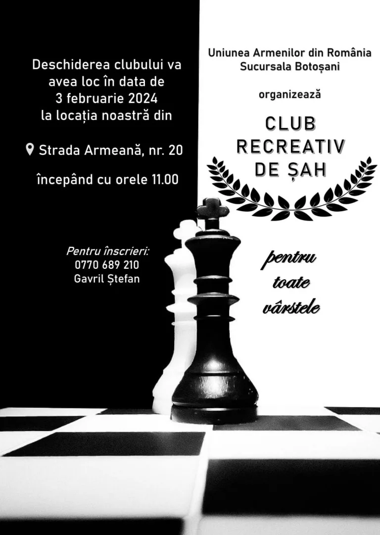 Club de șah pentru toate vârstele inaugurat la Botoșani