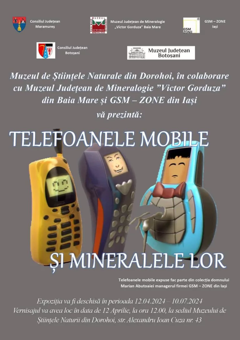 Expoziția „Telefoanele mobile și mineralele lor”, o incursiune în evoluția tehnologică