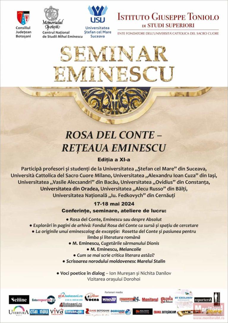 O nouă ediție a Seminarului Eminescu, organizată la Memorialul Ipoteşti