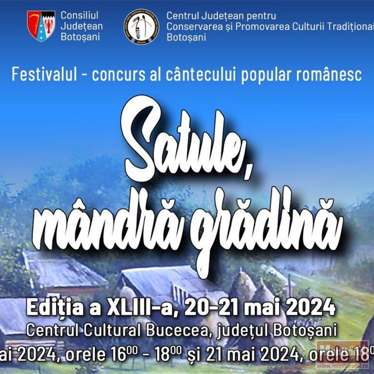 Concurenți anunţaţi pentr Festivalul „Satule, mândră grădină”