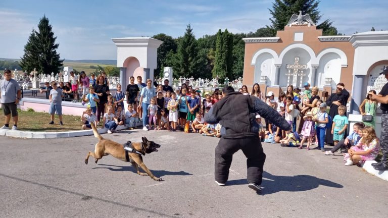 Jandarmii încântă copiii la școlile de vară cu demonstrații spectaculoase (video)