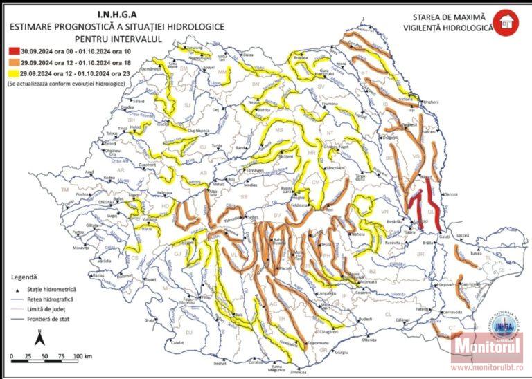 Risc prelungit de inundații și viituri pe două râuri din județ (video)