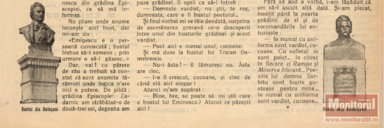 MEMORIALUL IPOTEŞTI: Pe urmele bustului lui Eminescu de la Dumbrăveni