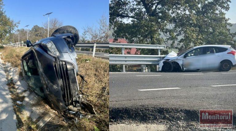 Accident cu mai multe victime pe DE 58. Un pompier a acordat primul ajutor