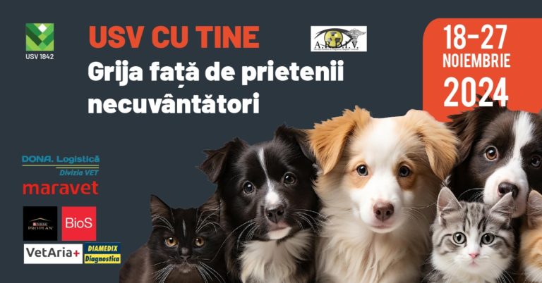 Peste 200 animale de companie vor fi consultate sau vaccinate, în mod gratuit datorită campaniei desfășurate la USV Iași