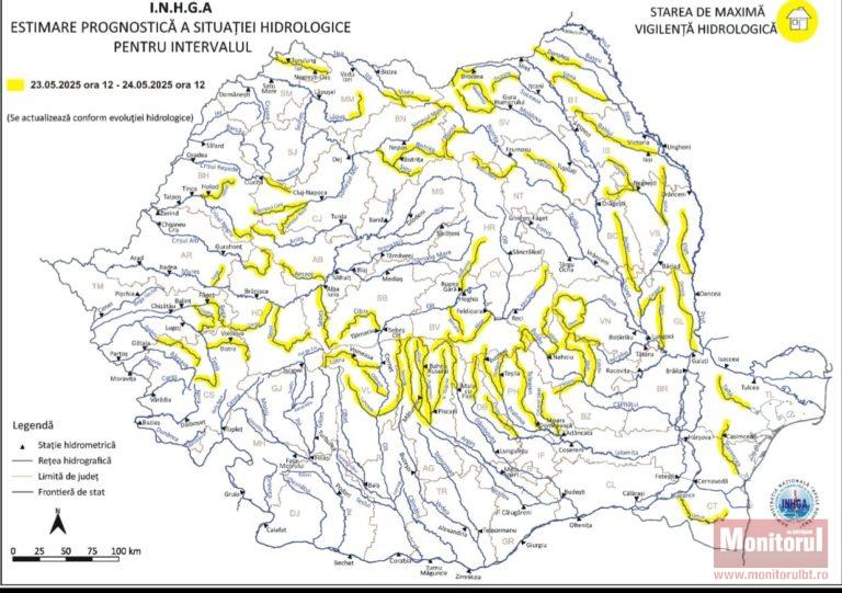 Cod galben de inundații în județ. Ce zone sunt vizate
