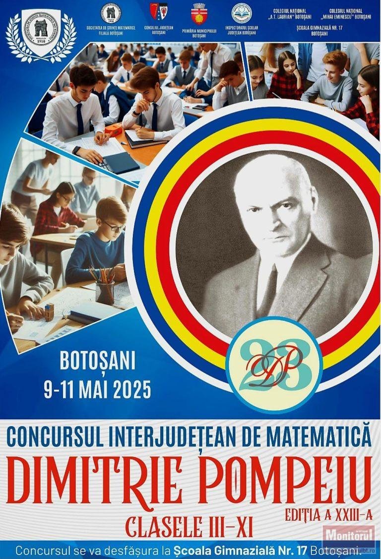 Botoșani găzduiește Concursul de Matematică „Dimitrie Pompeiu”. Care este calendarul
