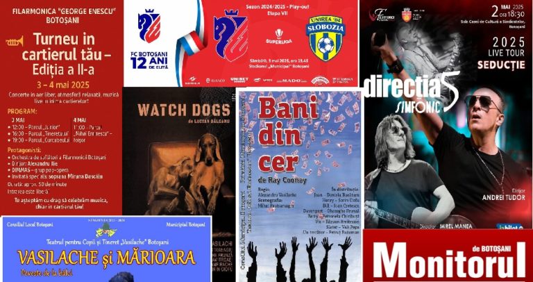 Ce facem în weekend la Botoşani? Lista evenimentelor