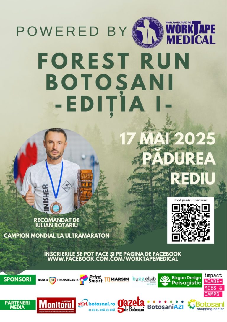 Zeci de alergători așteptați la Forest Run Botoșani, eveniment dedicat luptei împotriva hipertensiunii