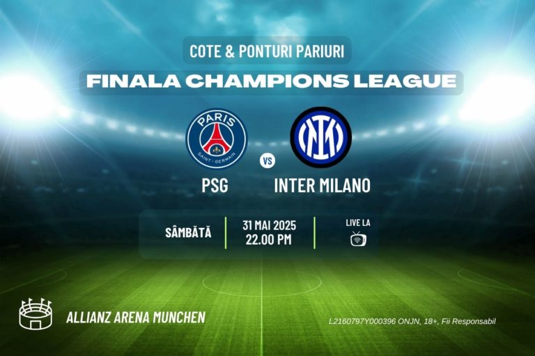 PSG, favorită în finala Champions League – vezi cote și ponturi la pariuri