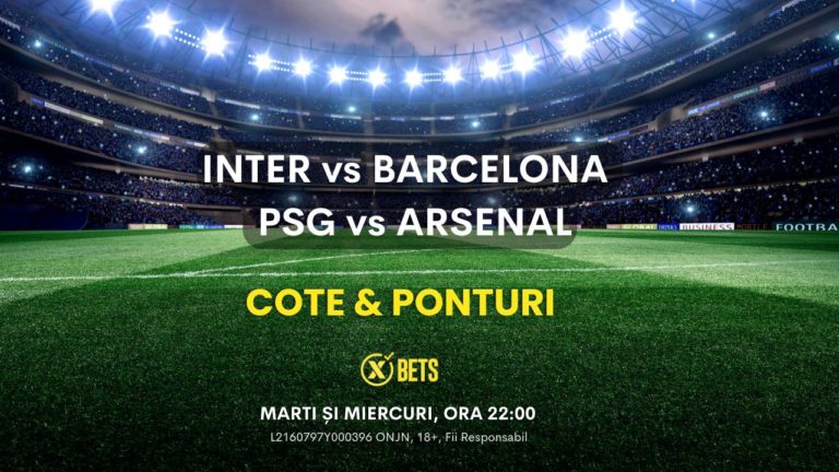 Ponturi pariuri Inter – Barcelona și PSG – Arsenal