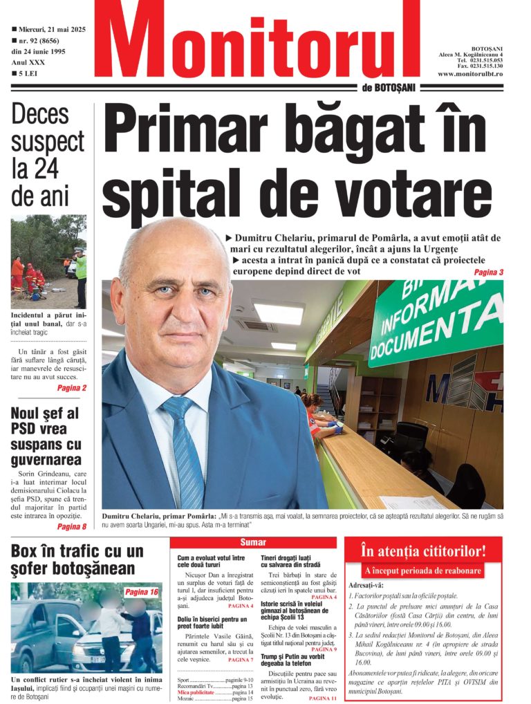 Miercuri, 21 mai 2025