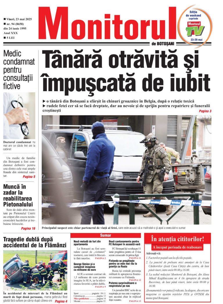 Vineri, 23 mai 2025
