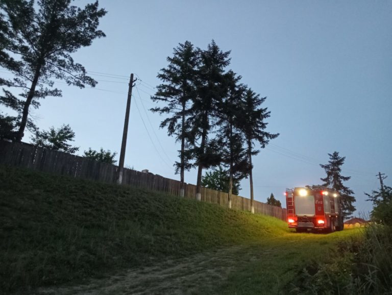 Locuință amenințată de flăcări