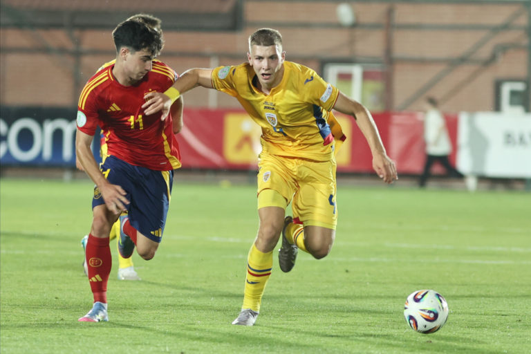 Naționala U19 a României, depășită de iberici la EURO 2025