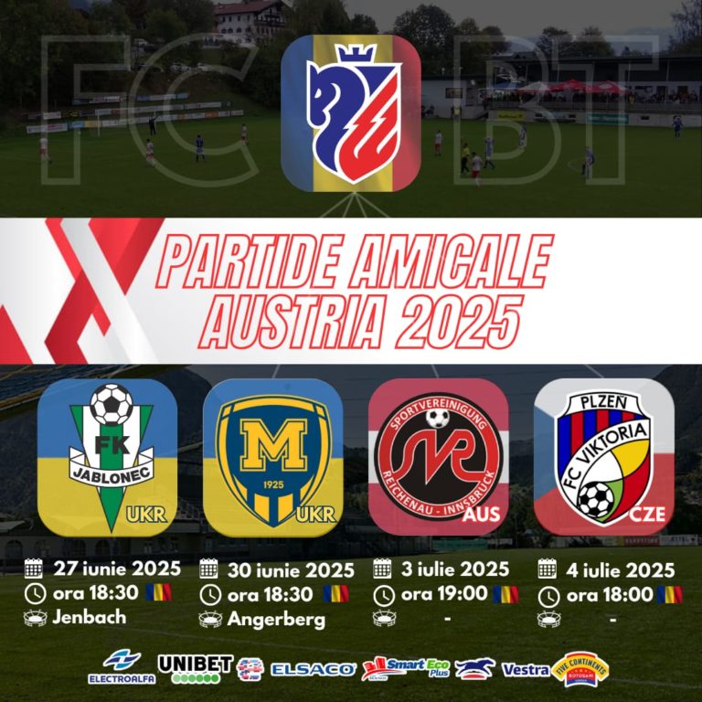 Patru amicale pentru „roș-alb-albaștri” în Austria