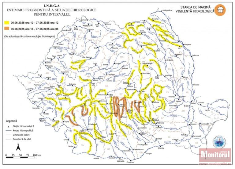 Alertă în judeţ. Hidrologii au emis COD GALBEN de INUNDAŢII. Ce zone sunt vizate