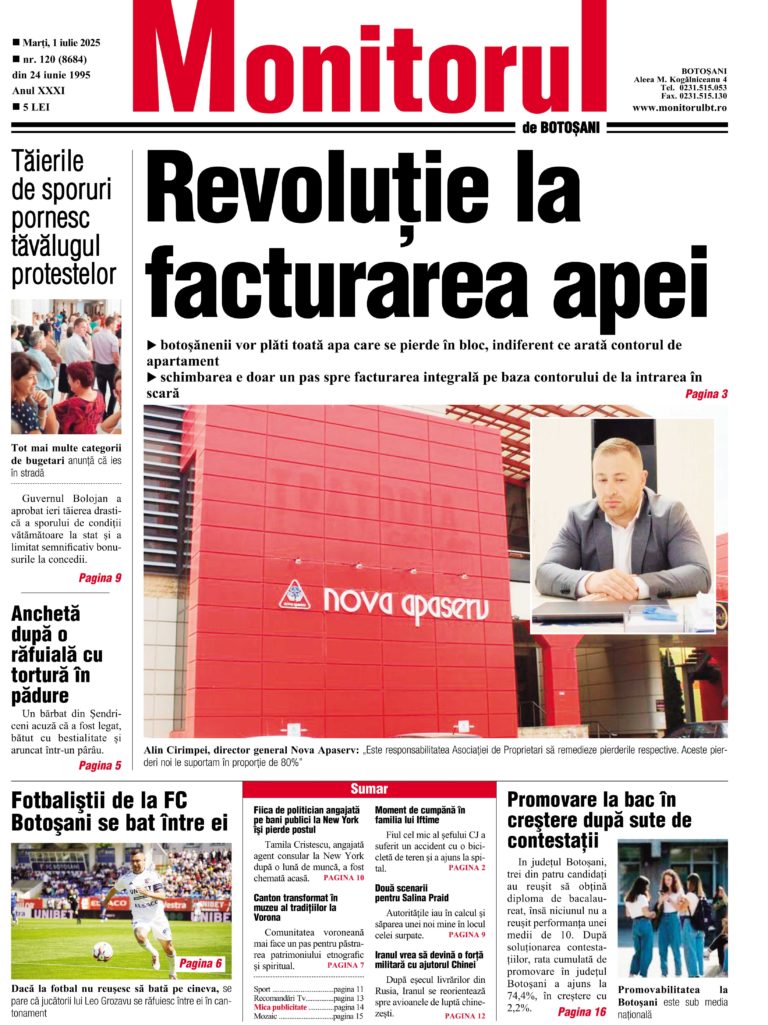 Marți, 1 iulie 2025