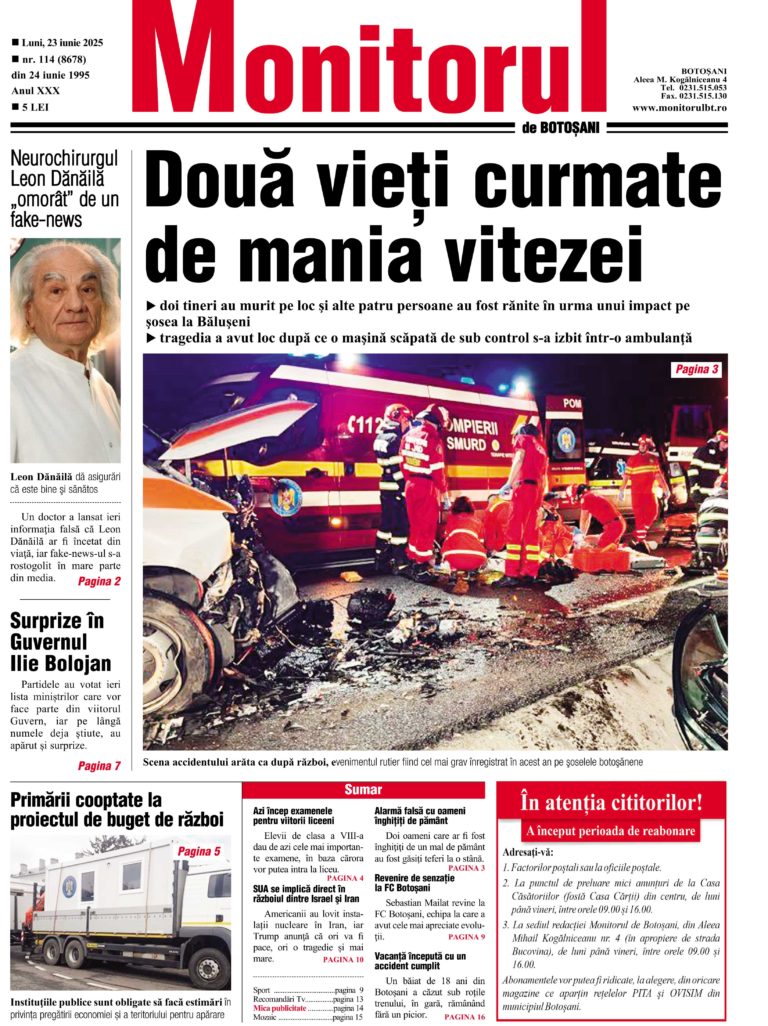 Luni, 23 iunie 2025