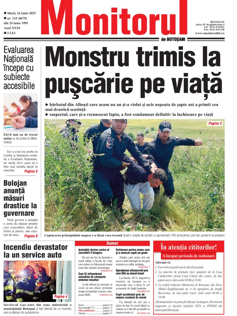 Marţi, 24 iunie 2025